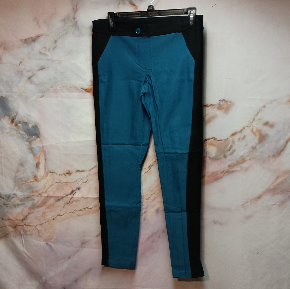 Wearever Blue‎ & Black Colorblock Pants